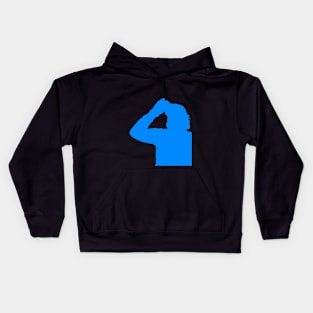 Tip of the hat to those that turned him blue. Kids Hoodie